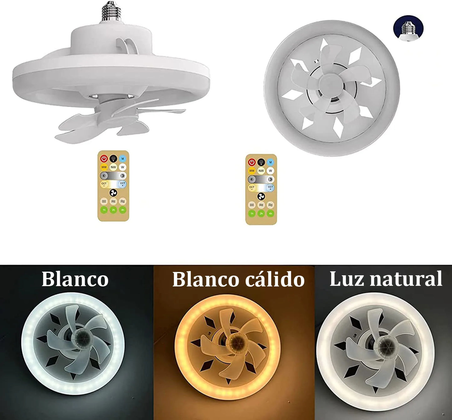 2 In 1 Swivel Fan Led Lamp