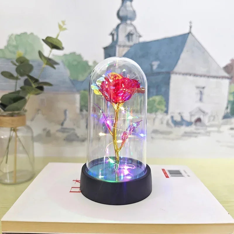 Eternal Rose LED Light Glass Dome