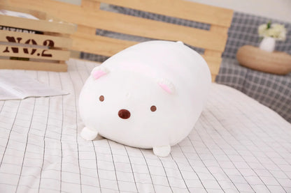 Huge Plush Animal Pillows - Adorable Cat, Piggy & Hamster Cushions