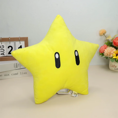 Super Mario Bros. Wonder Yellow Star Cushion - 12 Plush Toy Pillow