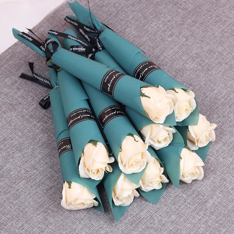 Soap Rose Bouquet Set of 10
