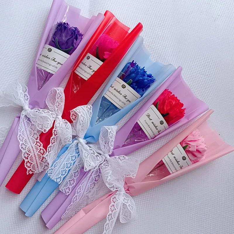 Artificial Soap Rose and Carnation Flowers for Wedding, Home, and Special Occasion Decoration
