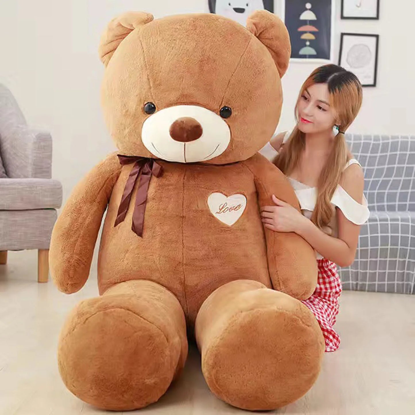 Large Soft Plush Bear Hug Pillow