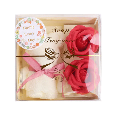 Towel Bear Soap Flower Gift Box for Valentine's Day, Wedding, Mother's Day, and Birthday