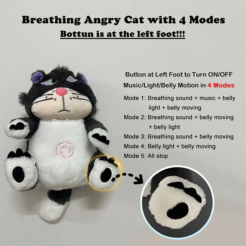 Breathing Fox Bear Plush: Soothing Musical Doll for Baby's Comfort