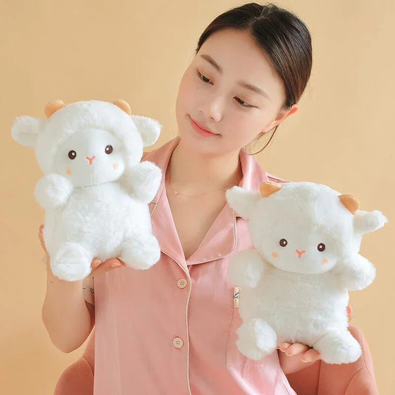 Kawaii Plush Sheep & Rabbit Dolls - Soft, Adorable Animal Pillows