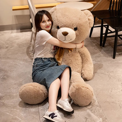Giant American Bear Plush Toy Soft Stuffed Animal for Kids and Adults