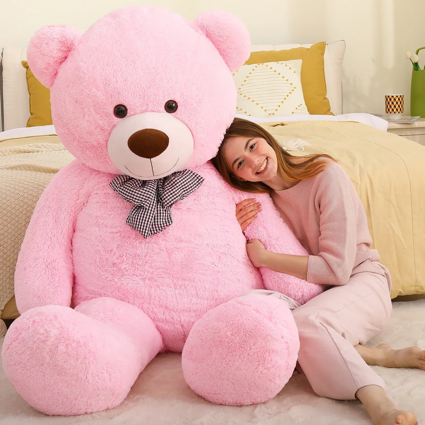 Giant 6-Foot Pink Teddy Bear Plush Toy for Valentine's Gift
