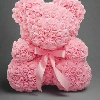 Artificial Foam Rose Panda Bear