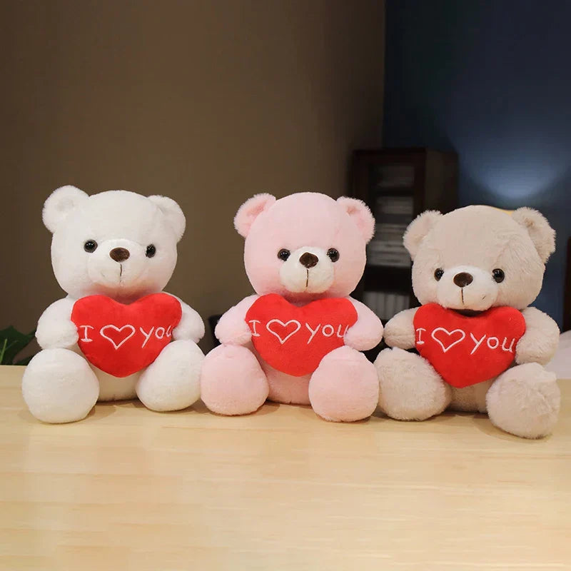 Love Bear Plush - 28cm Soft Stuffed Animal for Kids and Gift