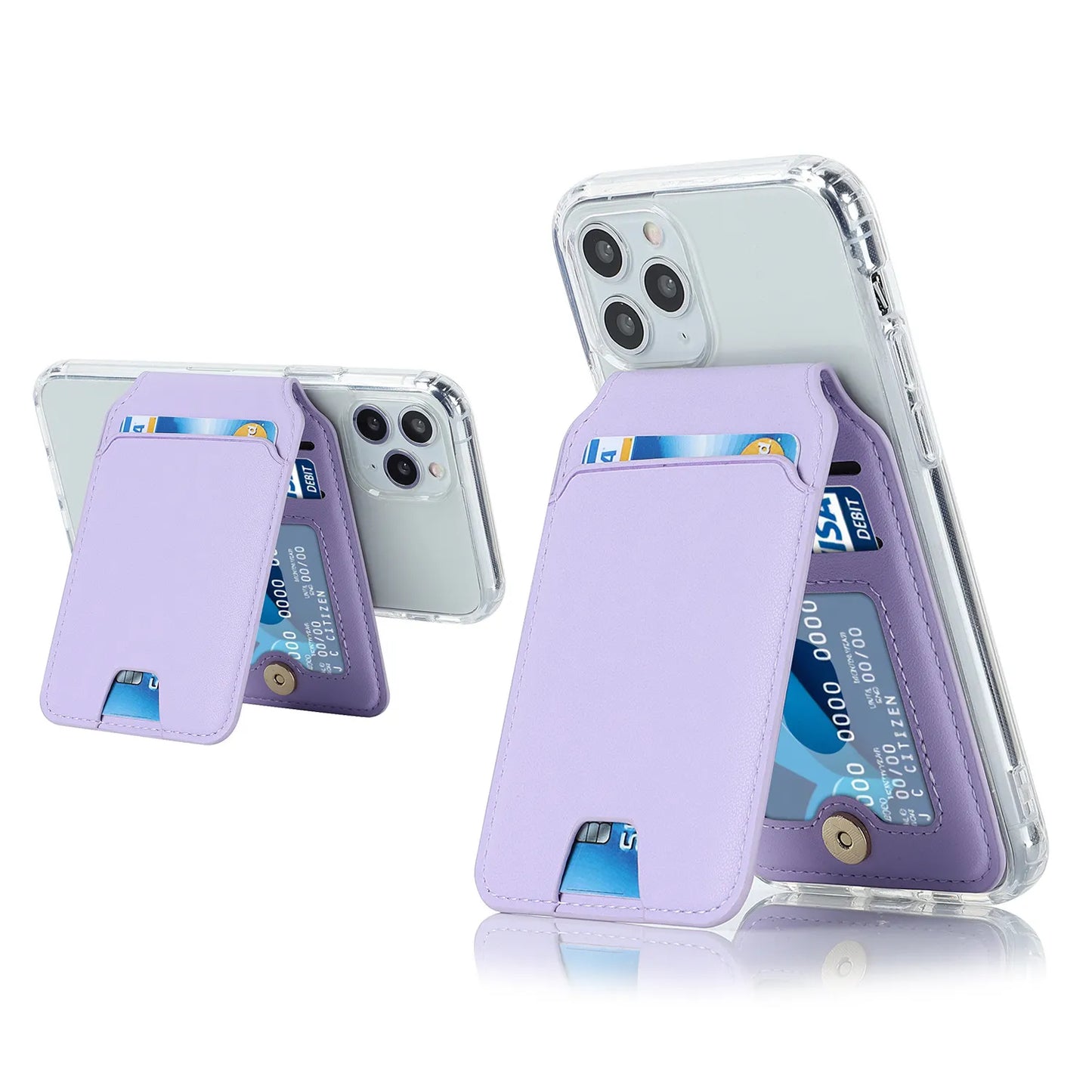 Foldable Magnetic Leather Kickstand Wallet