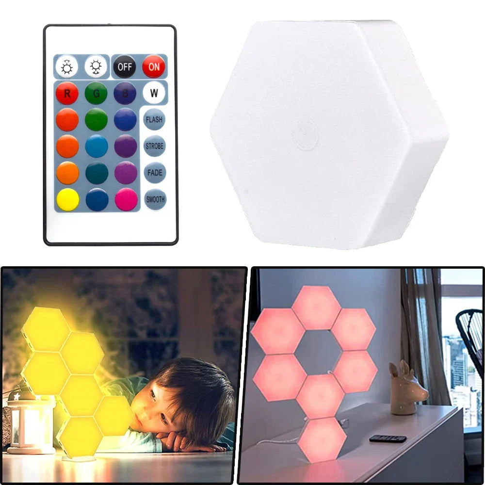 Touch Sensor Rgb Led Hexagon Lamp