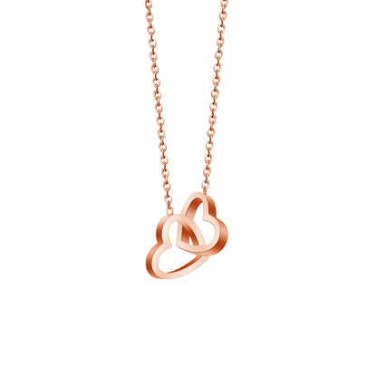 Personalized Heart Name Pendant Necklace with Rose Gift Box