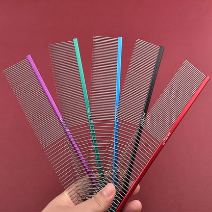 Light Aluminum Pet Comb Professional Dog Grooming Tool 5 Colors