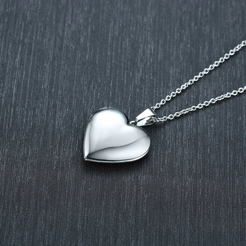 Personalized Heart Locket Necklace with Custom Photo and Name