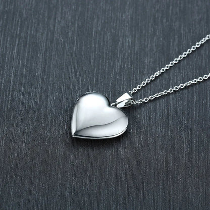 Personalized Heart Locket Necklace with Custom Photo and Name
