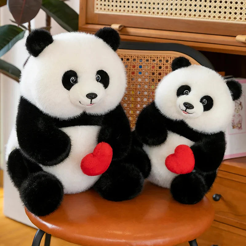 Love Panda Heart Plush Doll