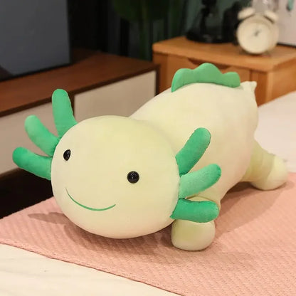 Giant Axolotl Plush Toy Colorful Stuffed Salamander Long Pillow for Kids