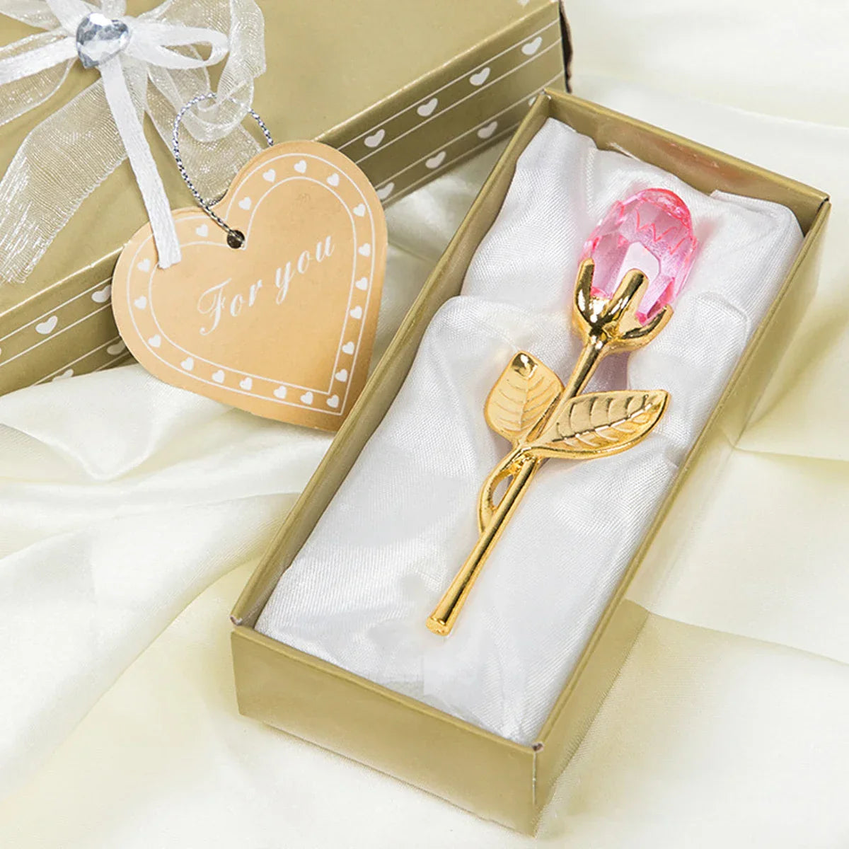 Crystal Rose Artificial Flower - Mother's Day & Anniversary Gift