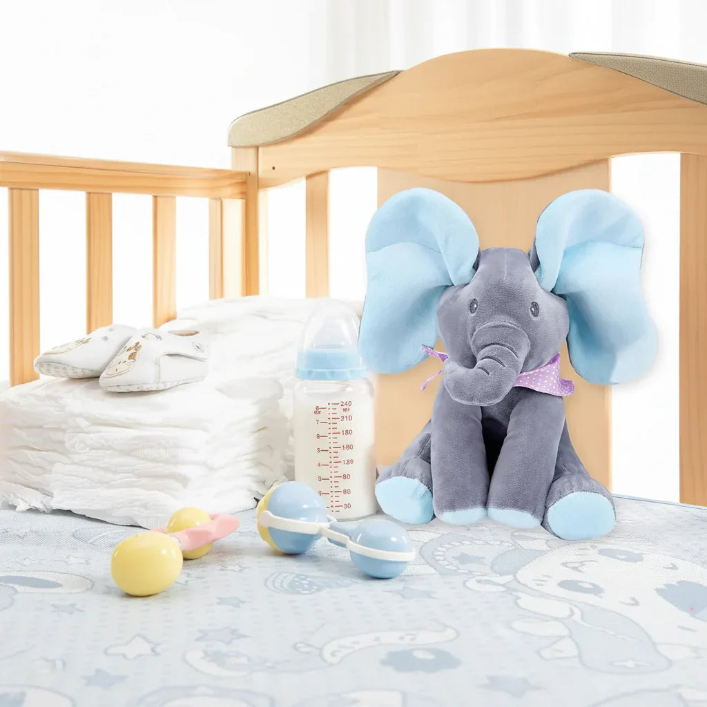 Interactive Singing Elephant Plush Toy with Moving Ears