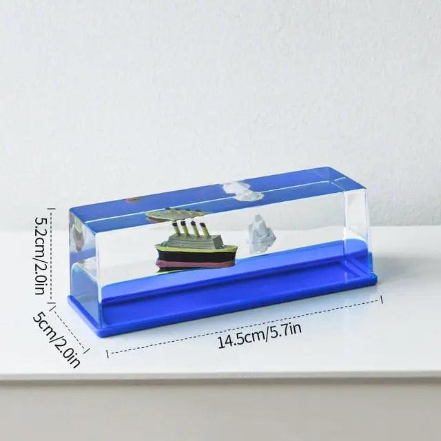 Cruise Ship Decoration Toy Fluid Drift Bottle Titanic Creative Ship