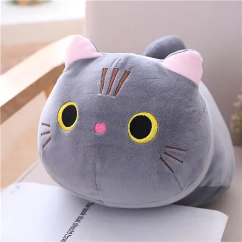 Cute 20cm Soft Cat Plush Pillow - Adorable Kawaii Cushion Toy