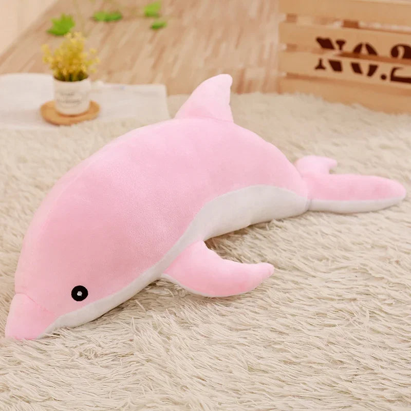 Kawaii Dolphin & Whale Shark Plush Toy - Soft, Cute Animal Pillow for Kids