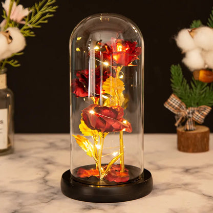 Glass Dome LED Rose - Romantic Gift for Women