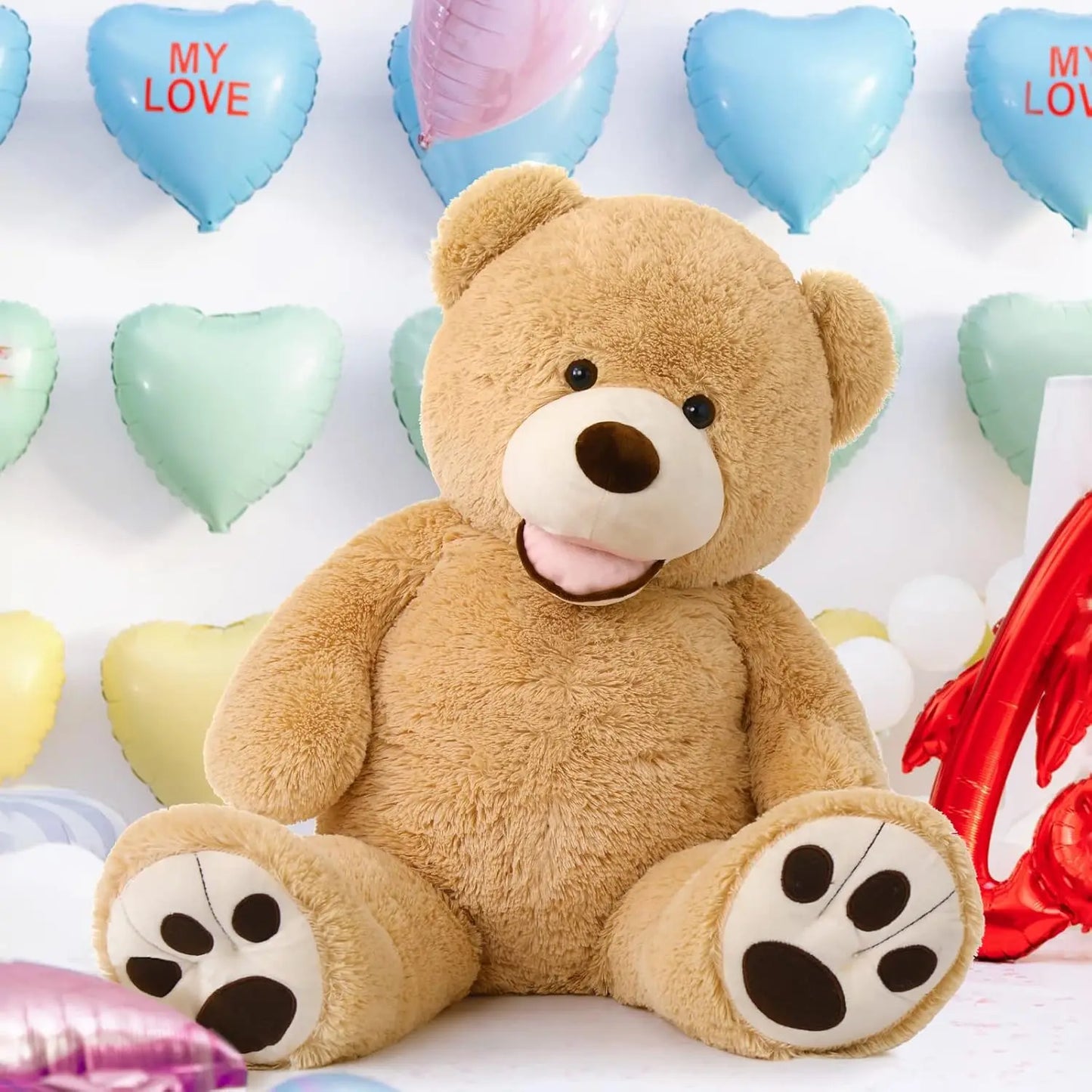 Giant Teddy Bear Plush with Big Footprints 39 Inch