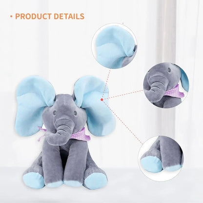 Interactive Singing Elephant Plush Toy with Moving Ears