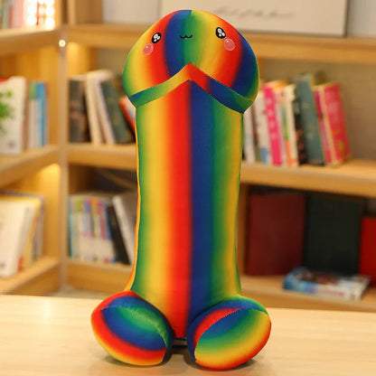 Cute Flesh-Colored Plush Penis Pillow - Soft, Fun Cushion Gift for Girls
