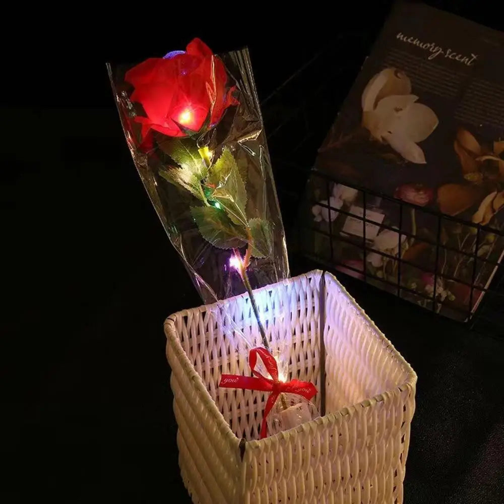 LED Light Up Rose Bouquet Decor