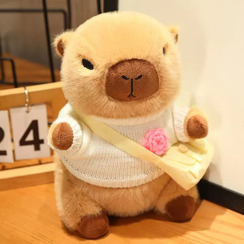 Cute Capybara Plush Toy - Cozy Sweater Doll for Kids & Home Decor