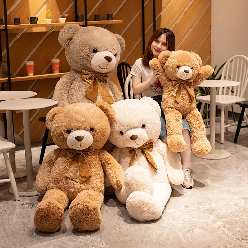 Giant American Bear Plush Toy Soft Stuffed Animal for Kids and Adults