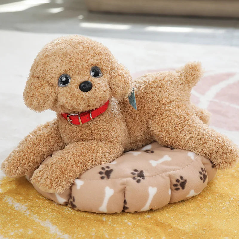 Soft Realistic Teddy Dog Plush Toy - Adorable Gift for Kids & Babies