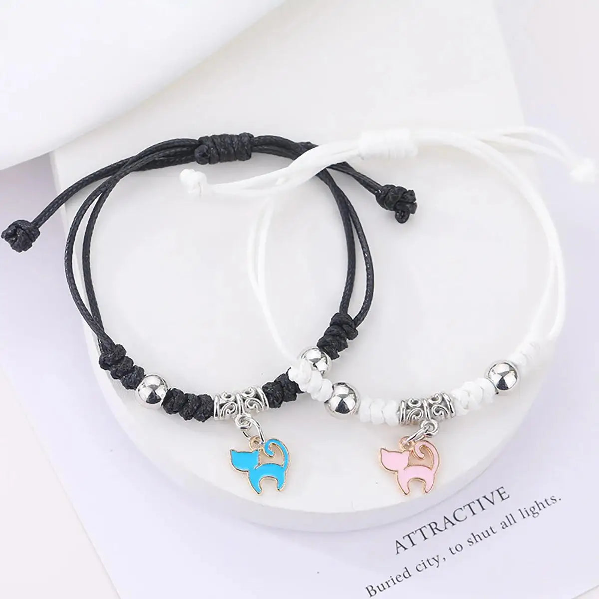 Luminous Star Matching Charm Bracelets Set of 2