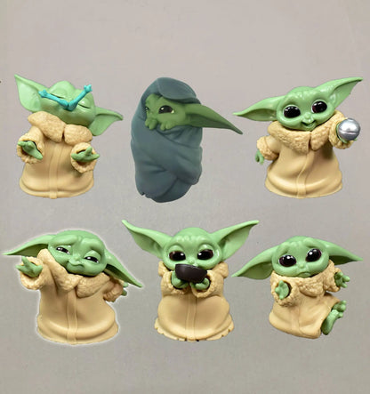 5pcs Baby Yoda Darth Action Figure