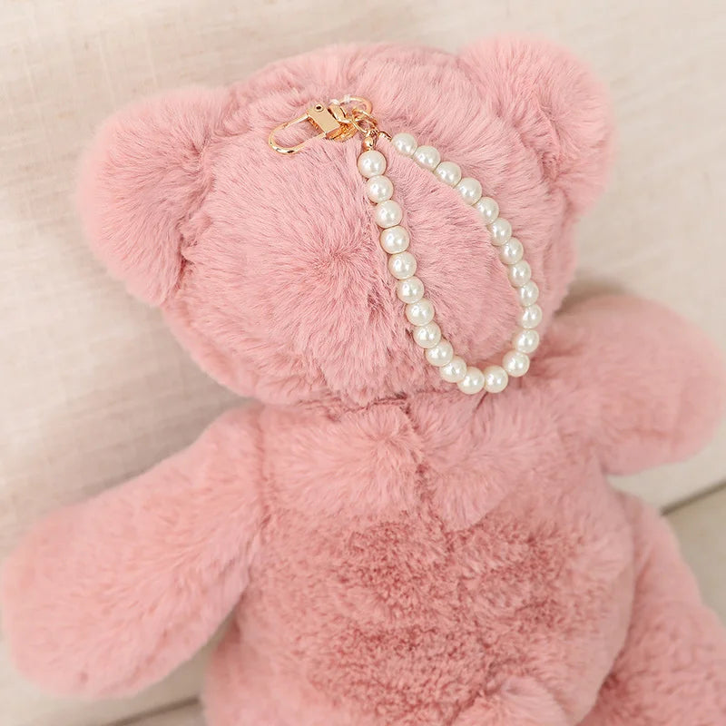 Kawaii Teddy Bear Plush Toy with Bow 25/35cm Soft Stuffed Animal for Gift