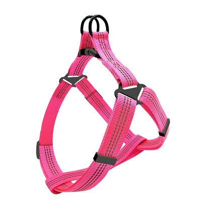 Adjustable Reflective Y-Harness Leash for Dogs