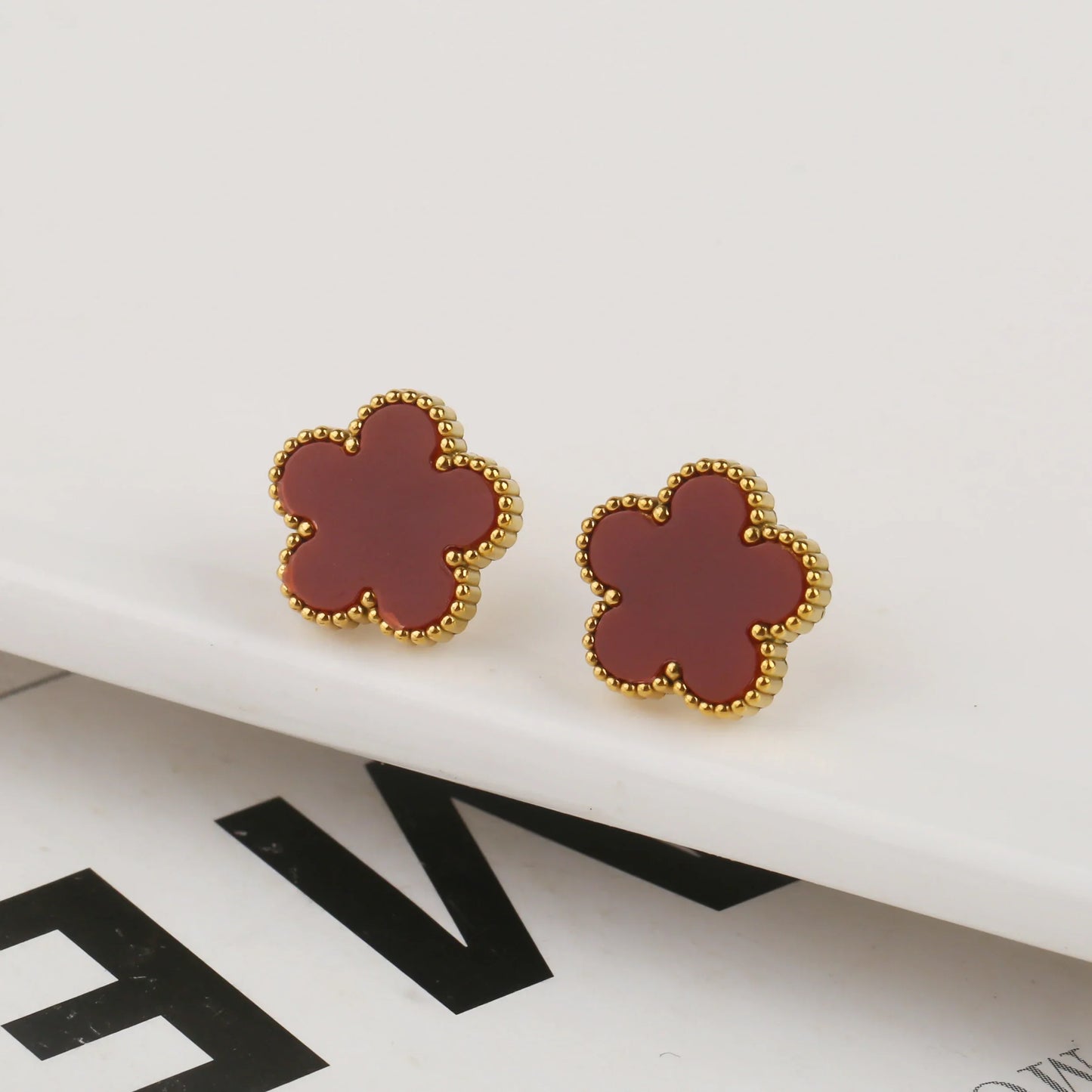 Gold Plated Five Leaf Flower Adjustable Bracelet
