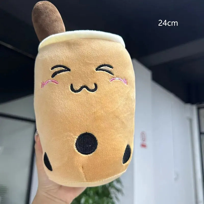 Cute Plush Milk Tea Cup Pillow - Adorable Decorative Toy for All Ages