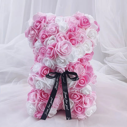 Artificial Rose Bear Decorative Gift