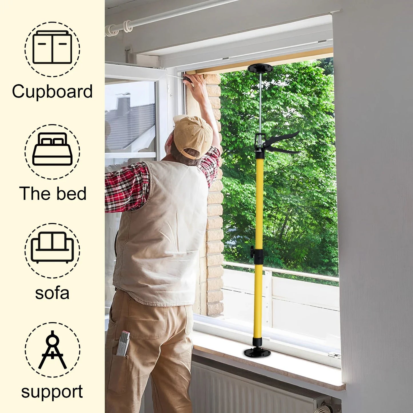 Wood Working Adjustable Non-Slip Telescopic Support