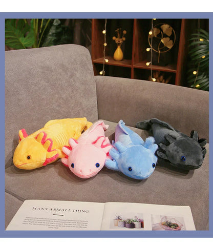 45cm Colorful Axolotl Plush Toy Soft Stuffed Salamander Pillow for Kids