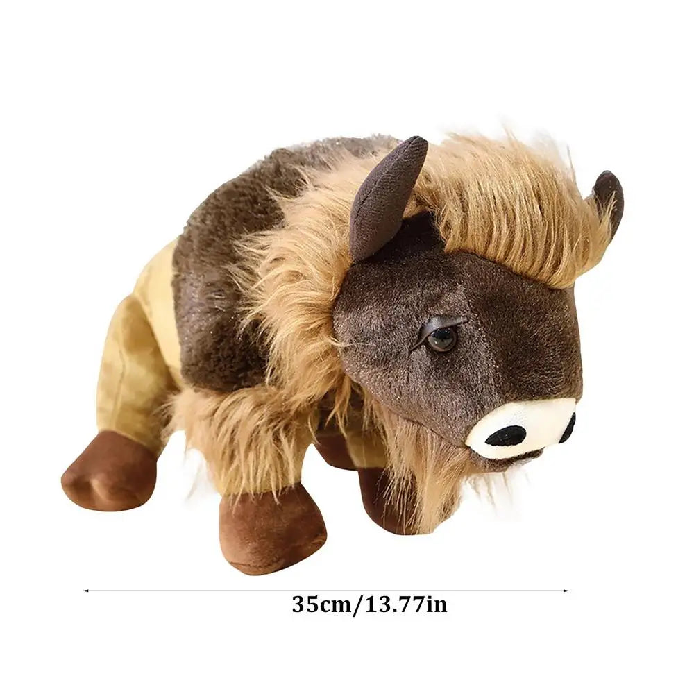 Brown Calf Highland Cow Plush Toy - Realistic & Soft Gift for Kids
