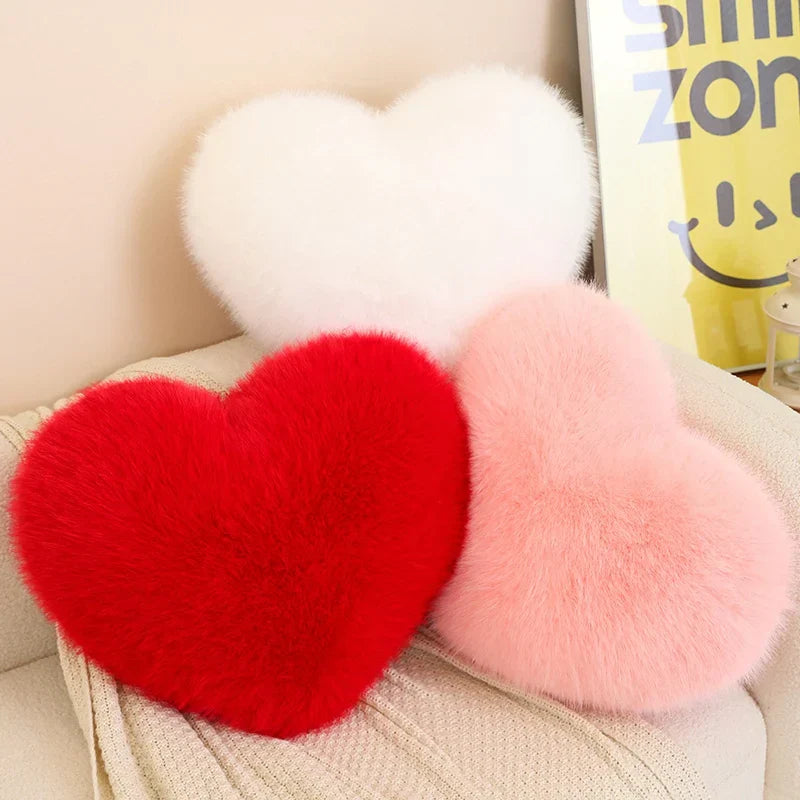 Love Heart Plush Pillow Soft Cushion for Home and Romantic Gifts