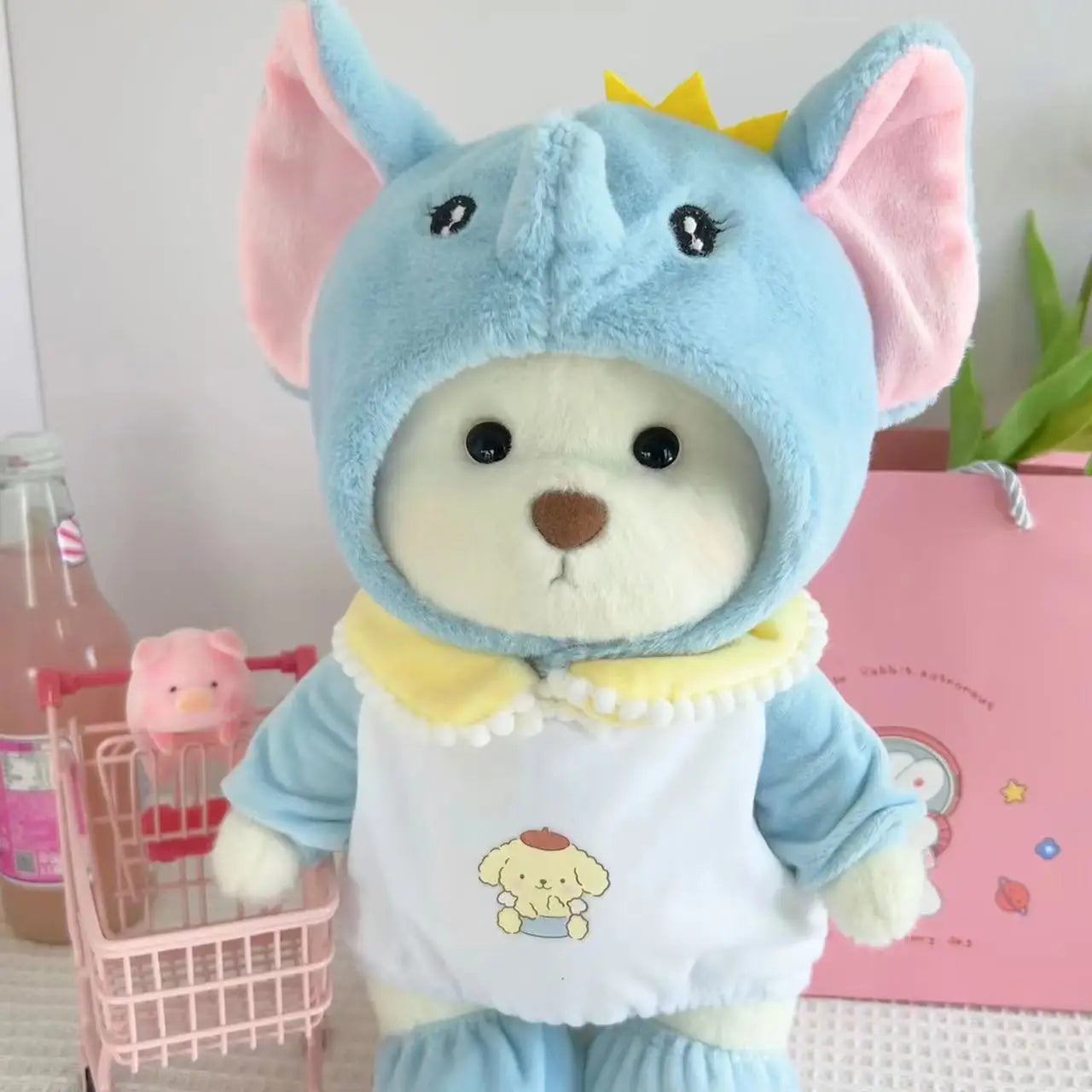 Handmade Teddy Bear Plush Doll with Outfit 30cm