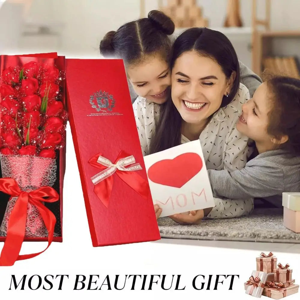 18PCS Soap Flower Bouquet with Gift Box for Her