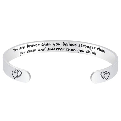 Engraved Open Bangle Bracelet