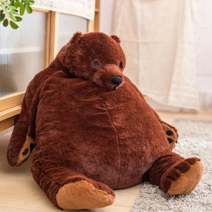 Soft Brown Teddy Bear Plush Pillow 40cm
